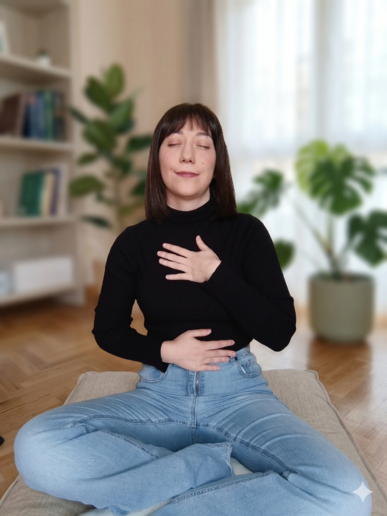 Ejercicio de conexión corporal y respiración consciente para la regulación del sistema nervioso en terapia psicocorporal