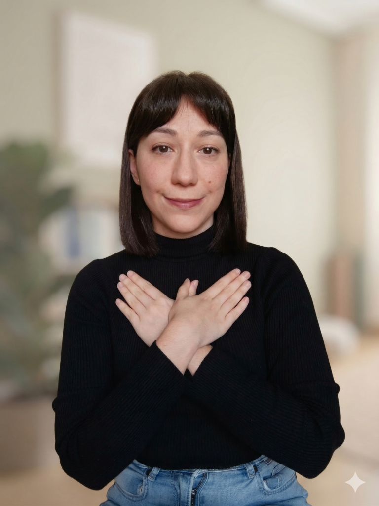 Técnica de autoabrazo o mariposa, recurso utilizado en terapia EMDR para procesar recuerdos y calmar el sistema nervioso